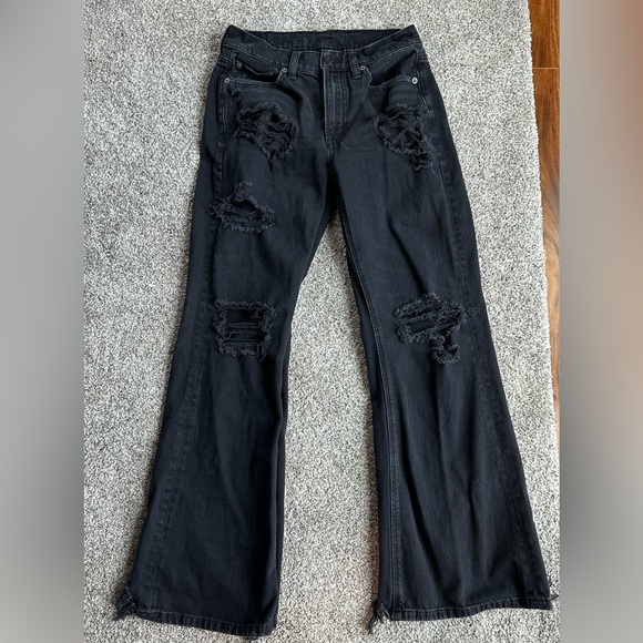 American Eagle Outfitters Denim - American Eagle Outfitters Black Distressed Jeans